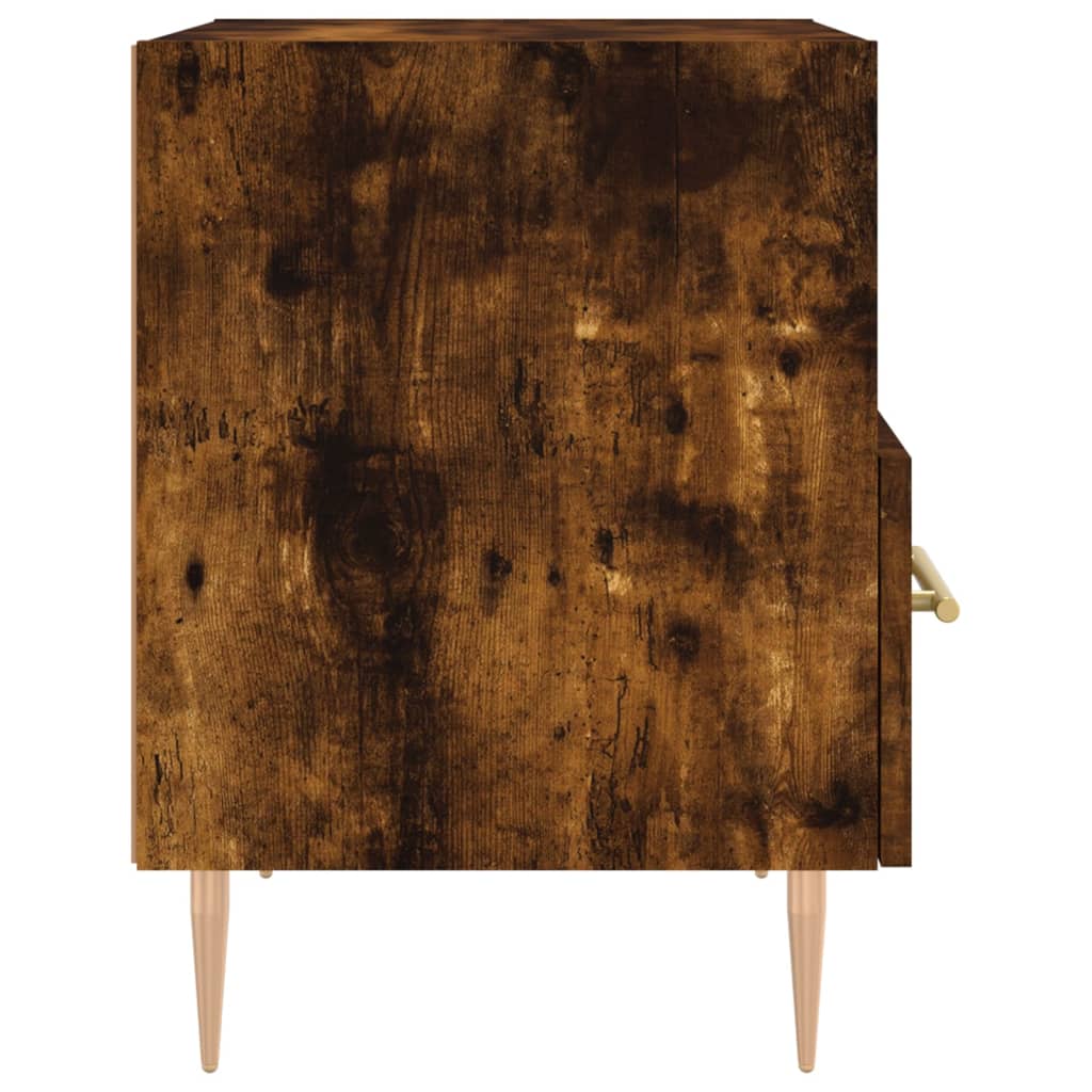 Mesita De Noche Madera Ingeniería Roble Ahumado 40x35x47,5 Cm_3