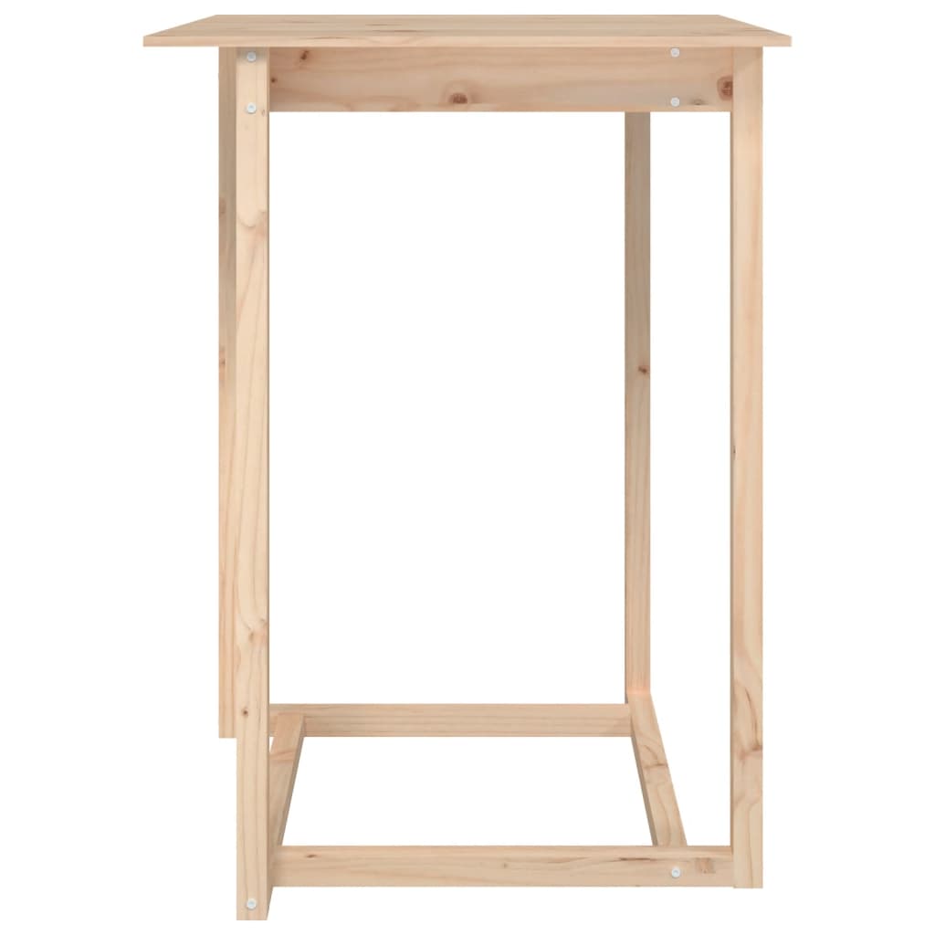 Mesa Alta De Bar De Madera Maciza De Pino 80x80x110 Cm_1