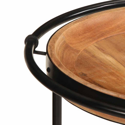 Mesa Auxiliar Madera Maciza De Acacia Ø55x60 Cm_2