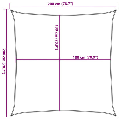 Vidaxl Toldo De Vela Cuadrado Hdpe 2x2 M Beige_2