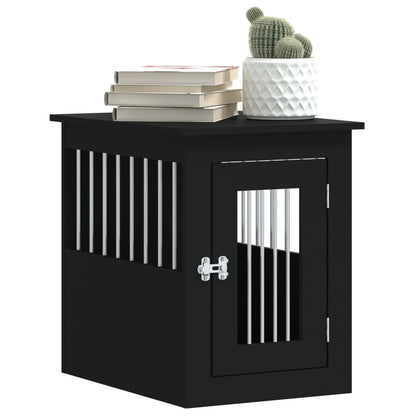 Vidaxl Jaula Para Perros Madera De Ingeniería Negro 45x62x59 Cm_3