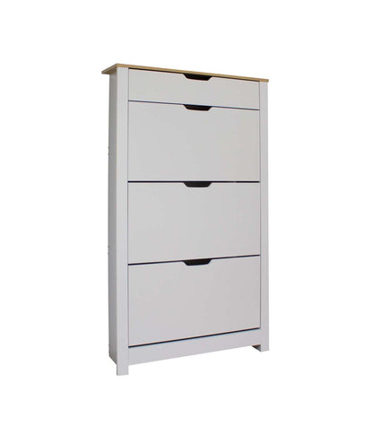Armario Zapatero 3 Trampones 1 Cajón Acabado Blanco 78cm(ancho) 140cm(altura) 24cm(fondo)_0
