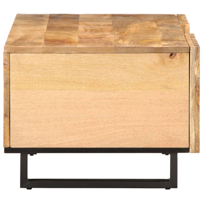 Mesa De Centro De Madera Maciza De Mango Rugosa 100x55x40 Cm_1