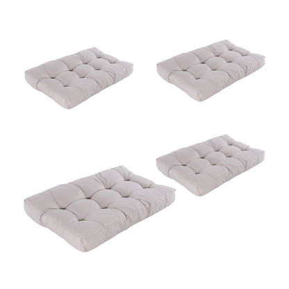 Pack 4 Cojines Asiento Para Palet, Tamaño: 80x120x16 Cm, Olefin Color Crudo, Repelente Al Agua_1