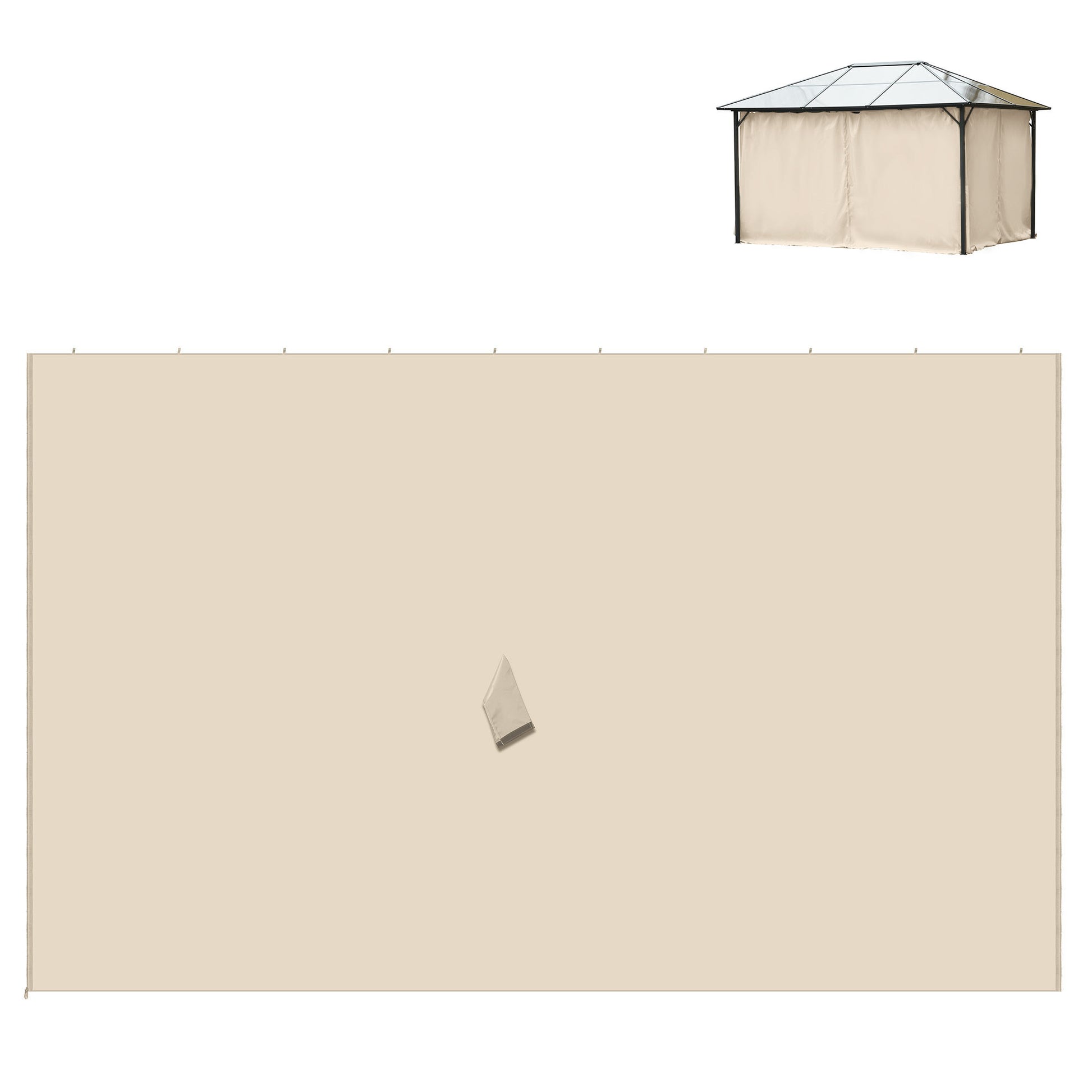 Outsunny 4 Paredes Laterales Para Cenador 3,5x2 M Con 48 Ganchos Y Anillos_3