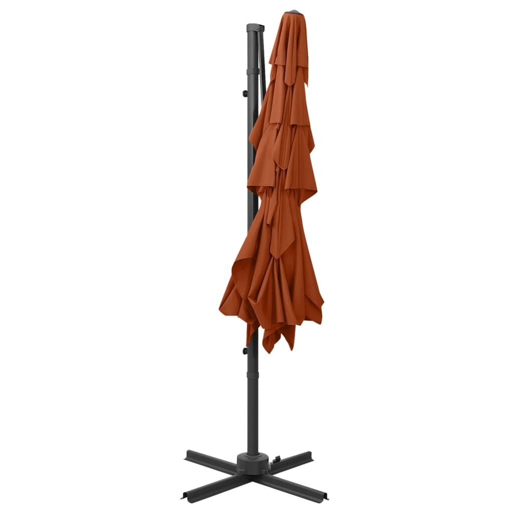 Vidaxl Sombrilla Jardín 4 Niveles Palo Aluminio Terracota 250x250 Cm_4