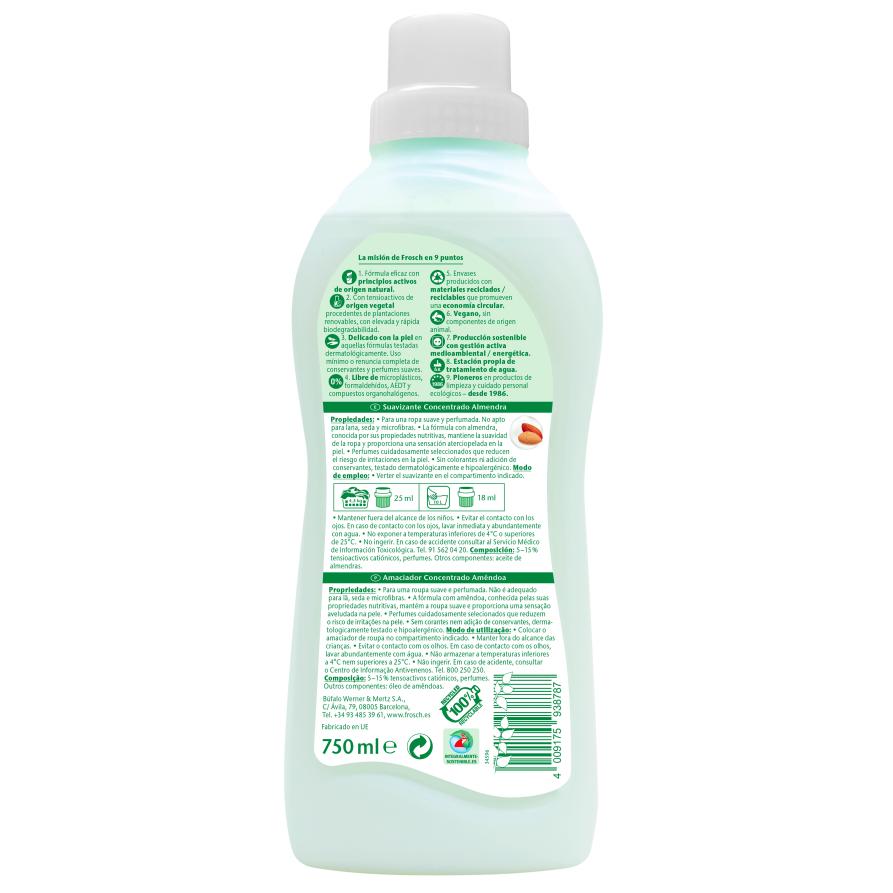 Suavizante almendras Frosch 750 ml