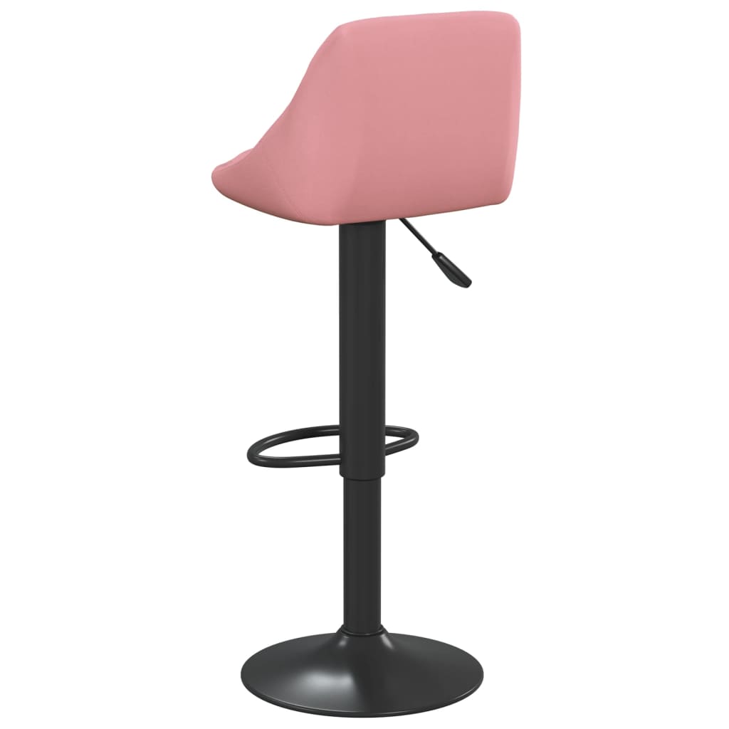 Taburete De Cocina De Terciopelo Rosa_3