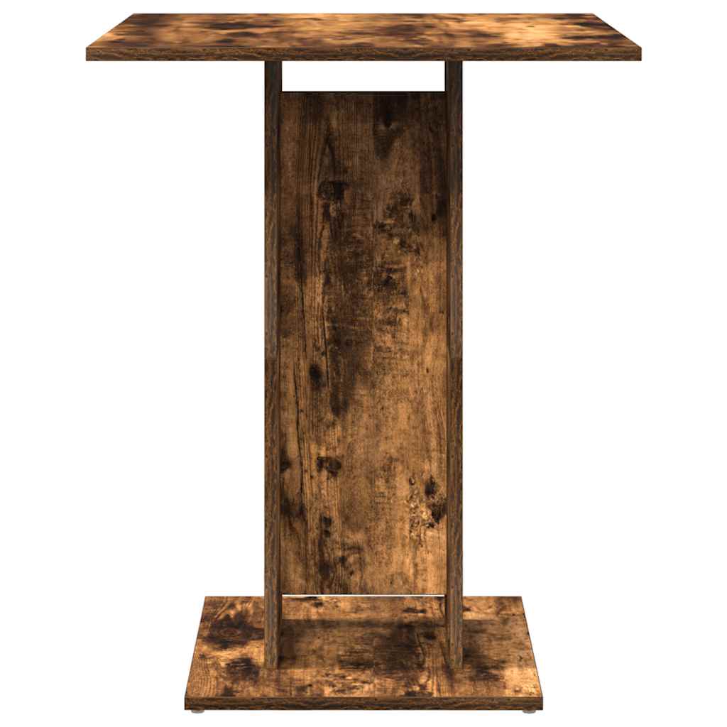 Mesa De Bistró Madera Contrachapada Roble Ahumado 60x60x75 Cm_2