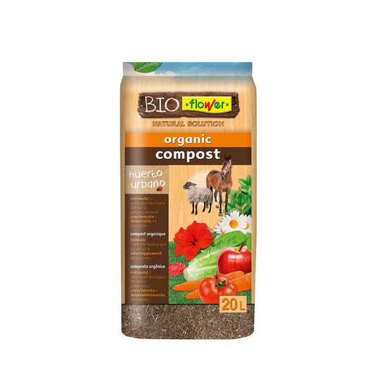 Sustrato Compost orgánico BioFlower 20 l