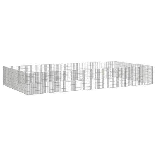 Vidaxl Recinto Corral Animales 24 Paneles Hierro Galvanizado 54x60 Cm_0