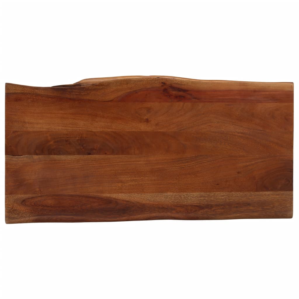 Mesa De Centro Madera Maciza De Acacia Marrón Miel 110x55x40 Cm_2