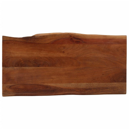 Mesa De Centro Madera Maciza De Acacia Marrón Miel 110x55x40 Cm_2