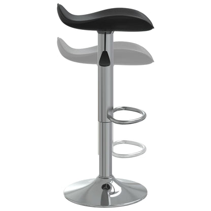 Taburete De Cocina 2 Uds Acero Cromado Cuero Artificial Negro_5