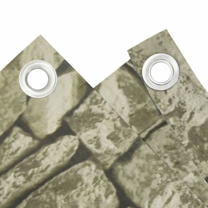 Pantalla De Privacidad De Balcón Pvc Look Piedra 1000x120 Cm / Vetonek_4