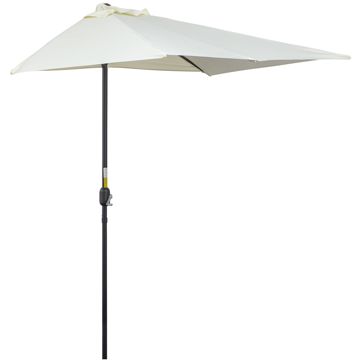 Outsunny Media Sombrilla 230x130x245 Cm Parasol De Pared Con Manivela Beige_0