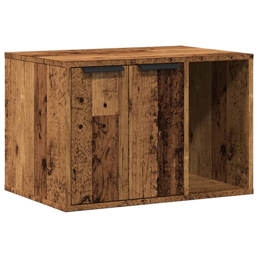 Vidaxl Mueble Arenero Para Gatos Madera Envejecida 60x40x40 Cm_0