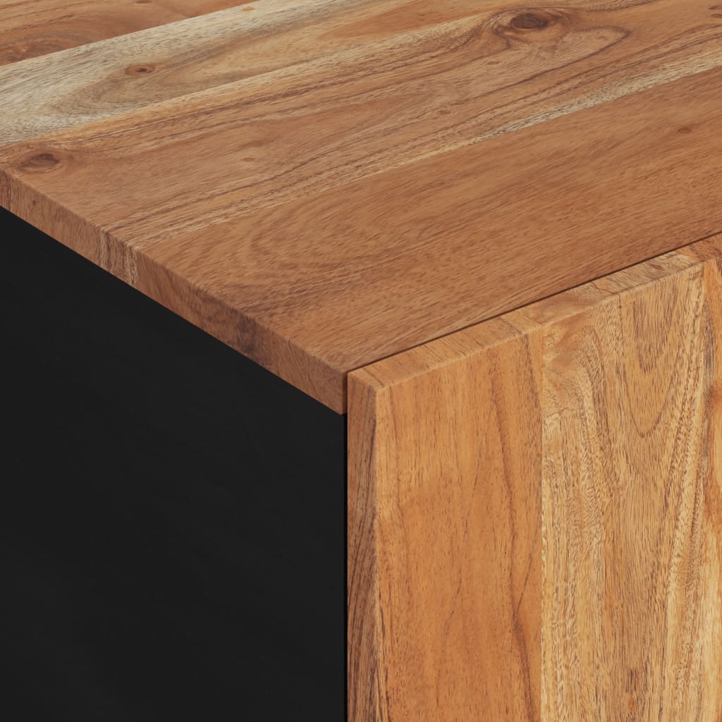 Mesa De Centro Madera Maciza Acacia Y Contrachapada 100x54x40cm_4
