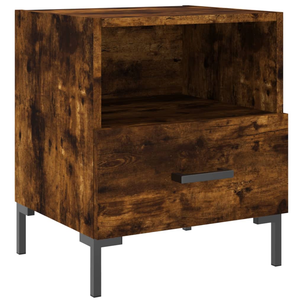 Mesita Noche 2 Uds Madera Ingeniería Roble Ahumado 40x35x47,5cm_4