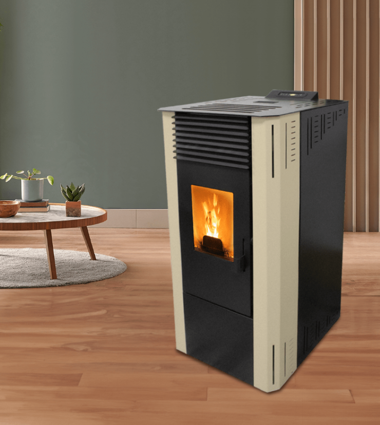 Fabricalor Estufa De Pellets Classic Plus 12 Marfil Ventilada_0
