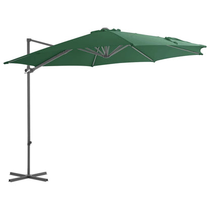 Vidaxl Sombrilla Jardín Voladiza Palo De Acero Verde 300 Cm_0