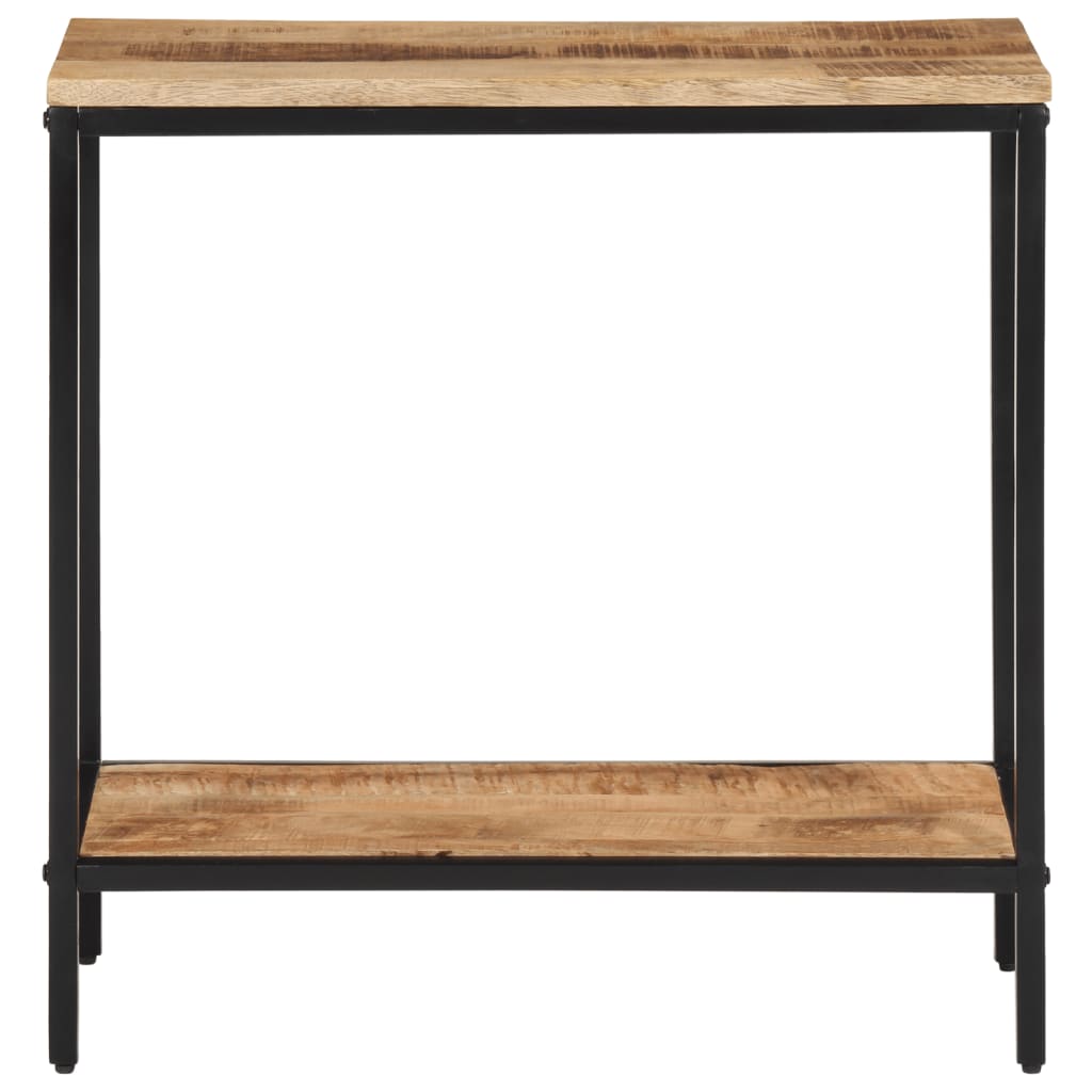 Mesa Consola Madera Maciza De Mango Rugosa 70x35x70 Cm_0