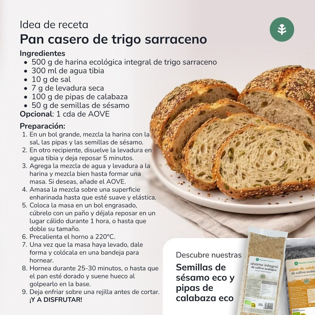 Harina Integral Trigo Sarraceno Eco Planeta Huerto 5 Kg