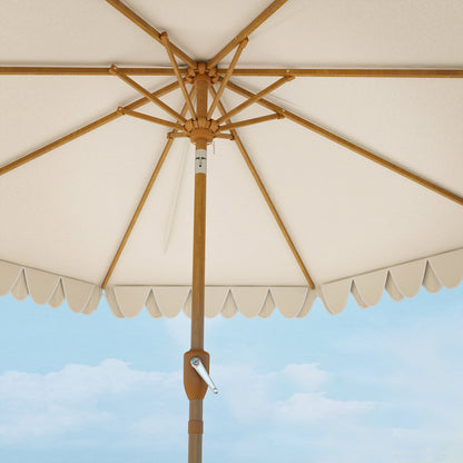 Outsunny Sombrilla De Terraza Ø264x240 Cm Ángulo Ajustable Con Manivela Crema_3