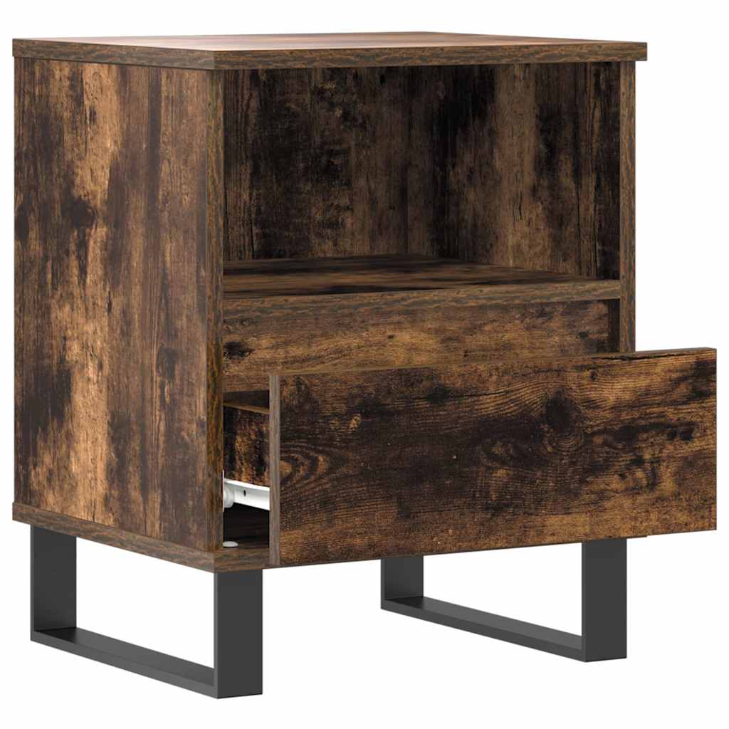 Mesita De Noche Madera De Ingeniería Roble Ahumado 40x35x50 Cm_3