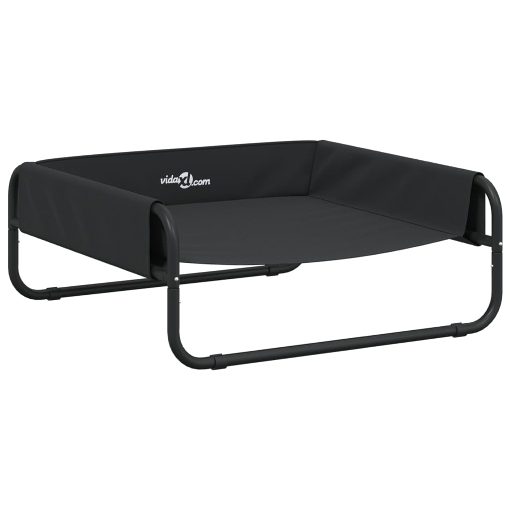 Cama Elevada Para Perros Tela Oxford Y Acero Gris Antracita / Vetonek_1