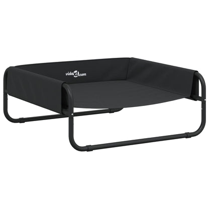 Cama Elevada Para Perros Tela Oxford Y Acero Gris Antracita / Vetonek_1
