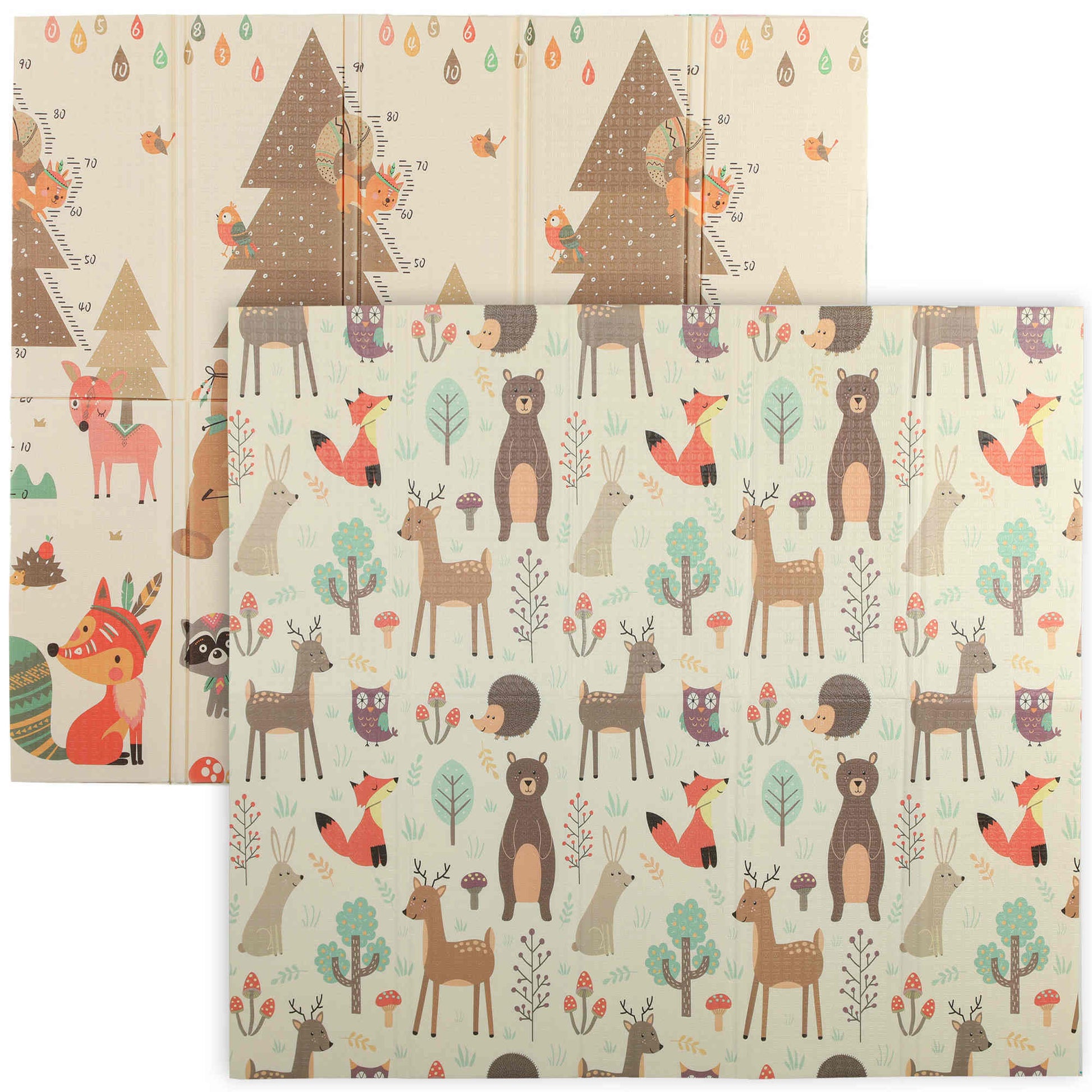 Aiyaplay Alfombra Bebé Acolchada Plegable Reversible 196x176x1,5 Cm Multicolor_0