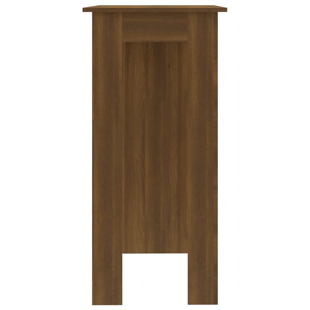 Mesa Alta Con Estante Marrón Roble 102x50x103,5 Cm_2