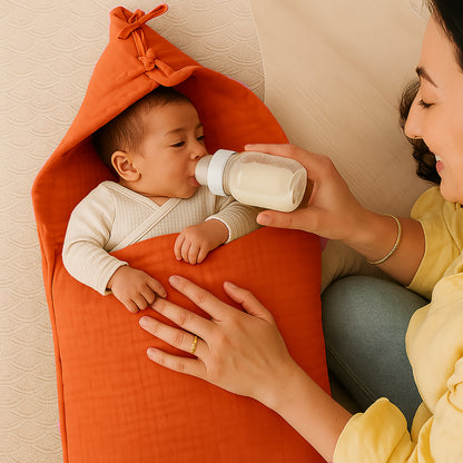 Nido De Bebé  En Algodón Bio Fresa