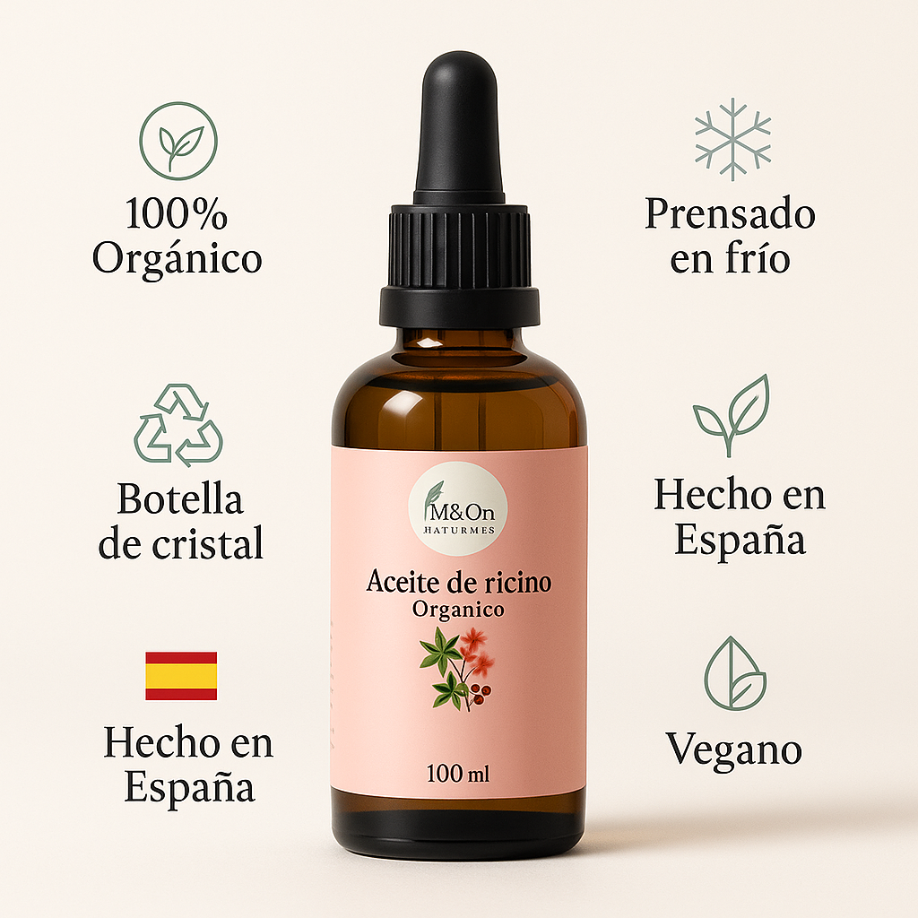 Aceite De Ricino Orgánico 100 Ml | Nutrición Para Cabello, Pestañas Y Cejas | M&on Naturals_3