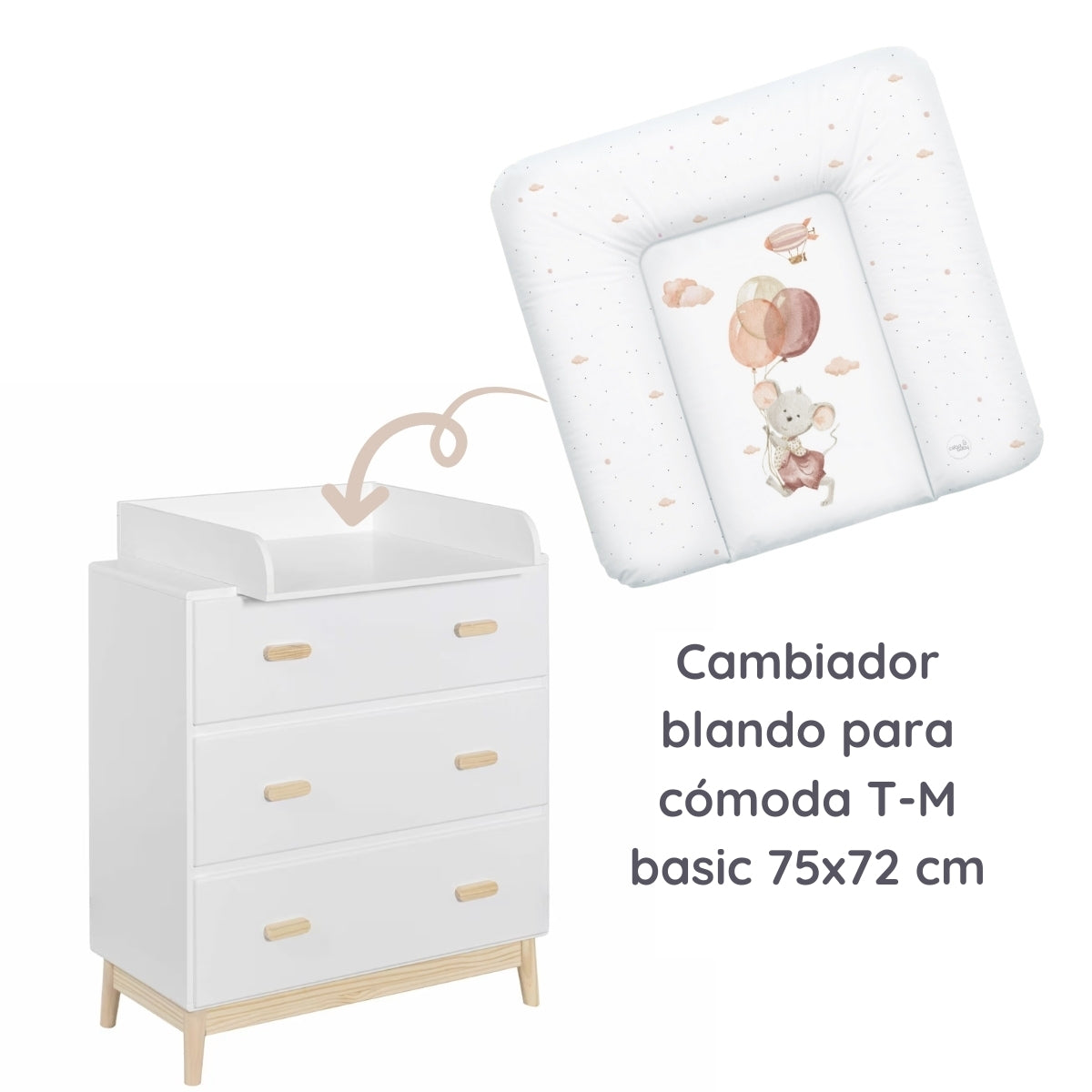 Cambiador Blando Para Comoda T-m Basic Dreamer_3