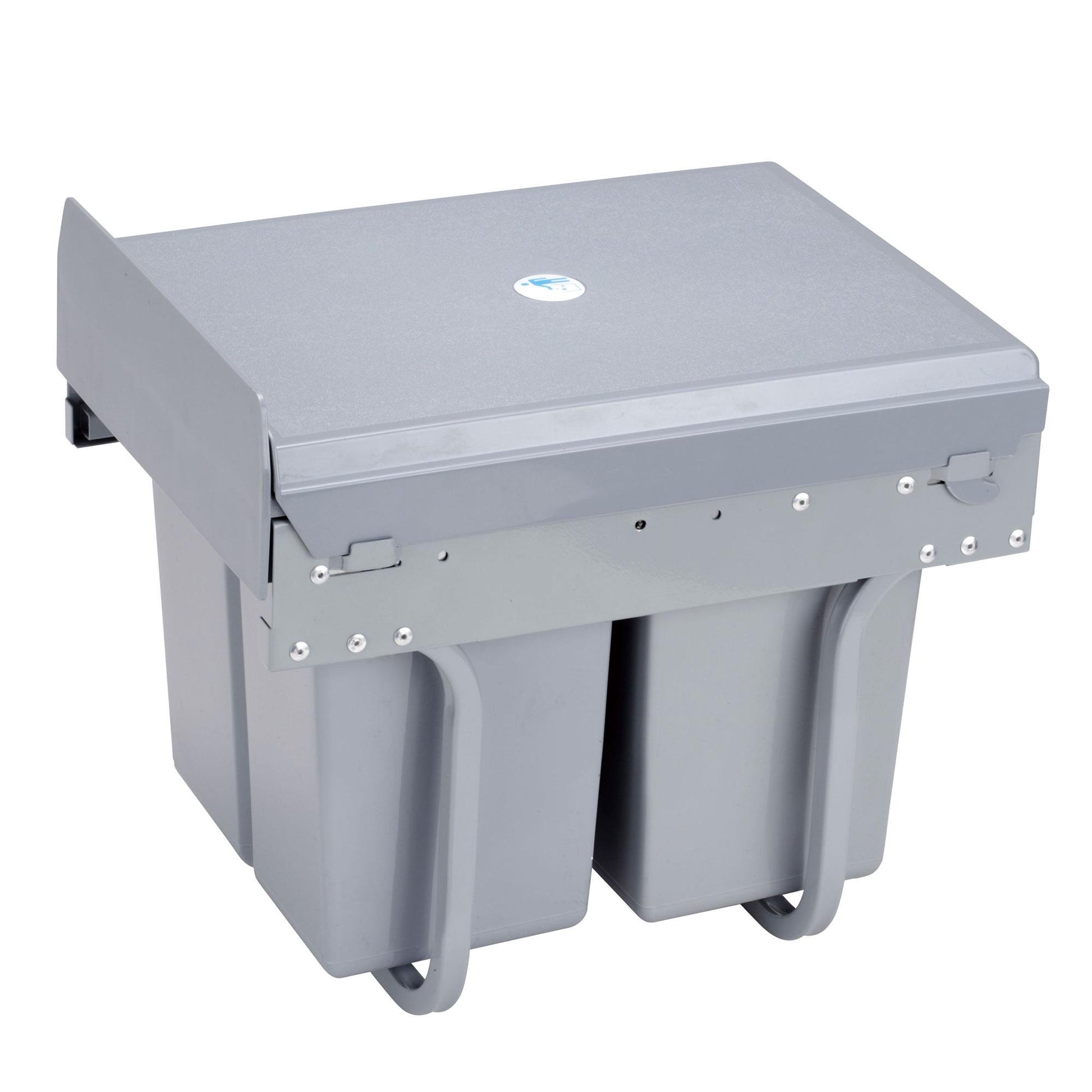 Cubo De Reciclaje 2x10l Bajo Fregadero, Extracción Manual Y Tapa