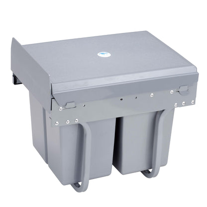 Cubo De Reciclaje 2x10l Bajo Fregadero, Extracción Manual Y Tapa