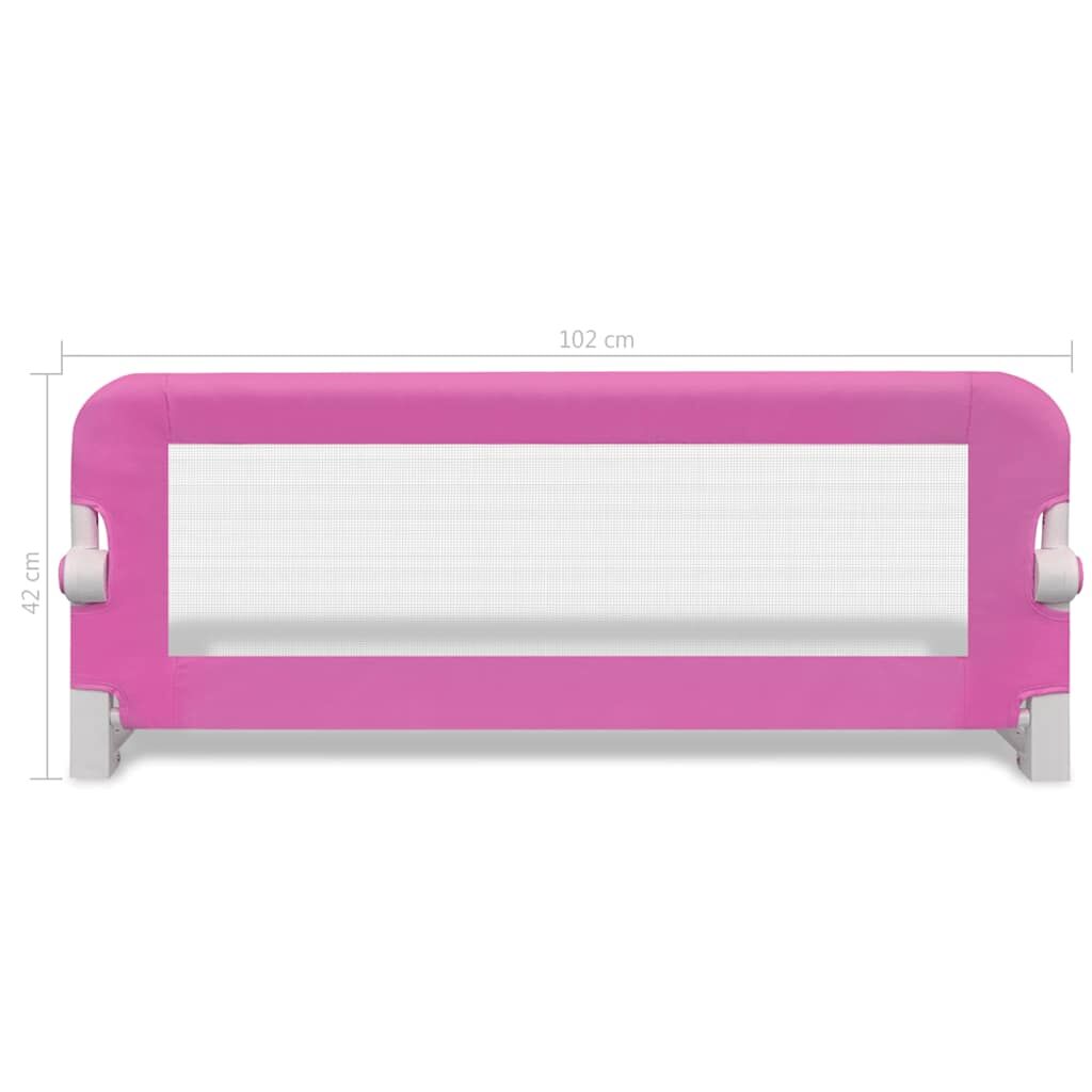 Vidaxl Barandilla De Seguridad Cama De Niño 2 Uds Rosa 102x42 Cm_2