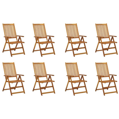 Vidaxl Sillas De Jardín Plegables Y Cojines 8 Uds Madera Maciza Acacia_1
