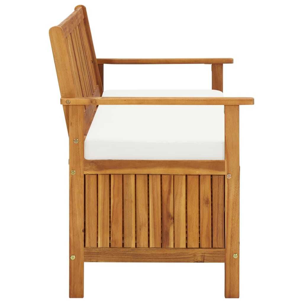 Vidaxl Banco De Almacenaje De Jardín Madera Maciza Acacia 120x63x84 Cm_3