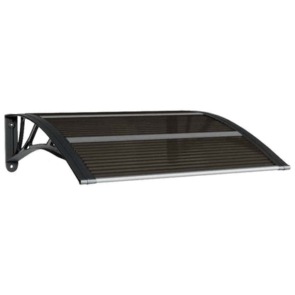 Marquesina Para Puerta De Policarbonato Negra, 80 X 75 Cm_0