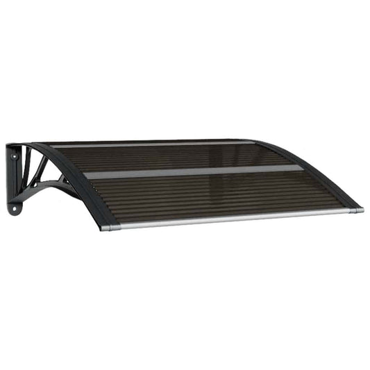 Marquesina Para Puerta De Policarbonato Negra, 80 X 75 Cm_0