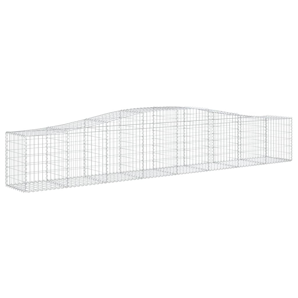 Cestas De Gaviones 25 Uds Forma De Arco Hierro 400x50x60/80 Cm_2