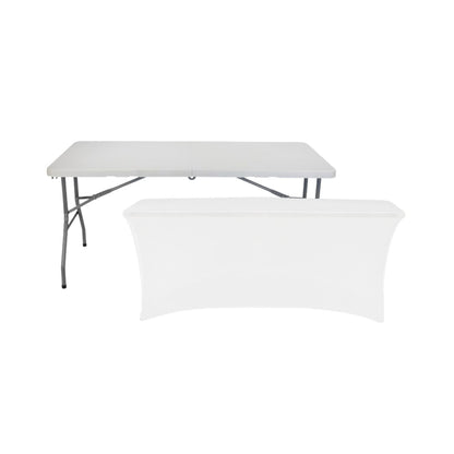 Mesa Plegable 150cm Blanca + Funda Catering 7house_0