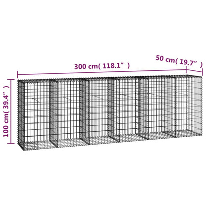 Muro De Gaviones Con Cubiertas Acero Galvanizado 300x50x100 Cm / Vetonek_2