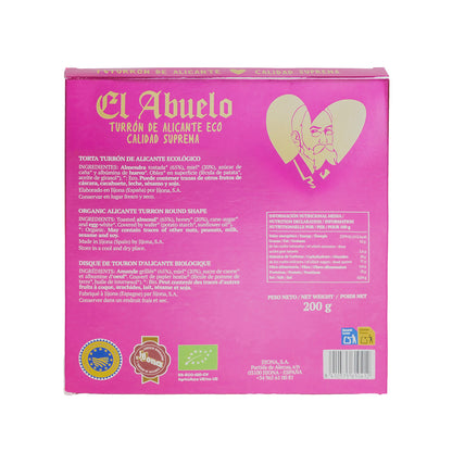 Torta de Turrón de Alicante ECO - Agatha Ruiz de la Prada El Abuelo 200 g