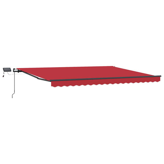 Toldo Retráctil Rojo 400 X 300 Cm Tela Y Aluminio_0