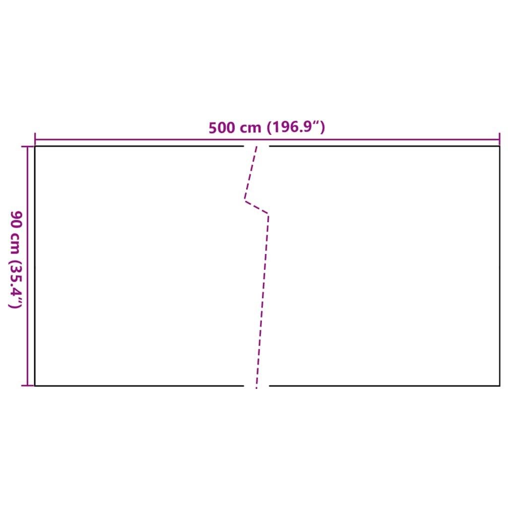 Toldo Para Balcón Ratán Sintético Blanco 500x90 Cm / Vetonek_5