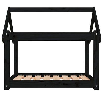 Vidaxl Cama Para Perros Madera Maciza De Pino Negro 81x60x70 Cm_4
